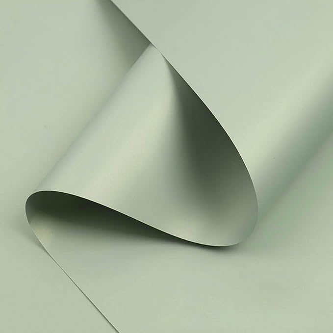 CC wonderland zone 20 Sheets Sage Green Floral Wrapping Paper - Waterproof Graygreen Flower Bouquet Wrapping Paper for Wedding Birthday,22 inch x 22 inch