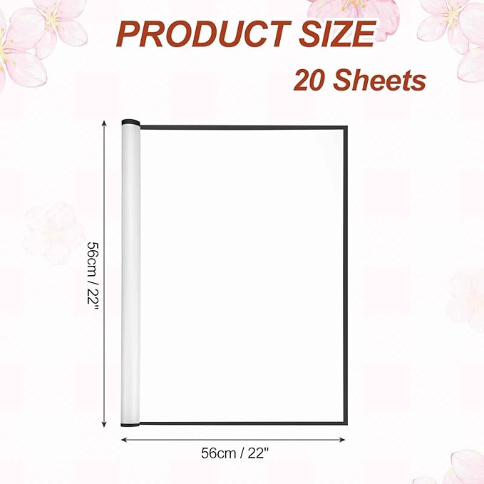 MECCANIXITY Flower Bouquet Wrapping Paper, 56cm/22 Inch Waterproof Floral Wrapping Paper for Flower Bouquet DIY Gift, Wedding, Birthdays, Valentine's Day, Pack of 20(White)