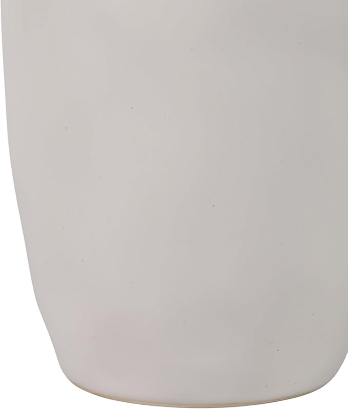 Ceramic Flower Vase for Living Room Decor – Elegant Tall Home and Office Vase with Unique Flared Top Perfect for Fresh Florals – A Modern Centerpiece for House, Bedroom, and Tabletop – 19" Ivory