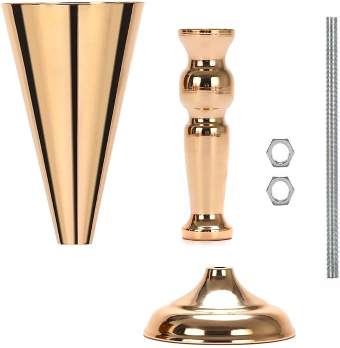 Flower Vases for Centerpieces, 14.56in Gold Wedding Centerpieces for Tables, 2Pcs Metal Flower Arrangements Stand for Wedding Aisle Birthday Party Event Decor