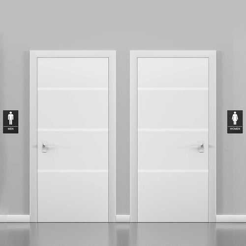Restroom Sign for Business by [Brand Name] - ADA Compliant with Braille - 9” x 6” - Ideal for Office & Public Spaces