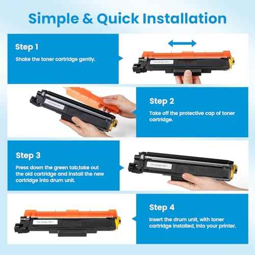 TN227 TN223 Toner Cartridge 4 Pack Compatible for TN-227 TN223 TN227BK 227C 227M 227Y Toner for Use in HL L3210CW L3270CDW L3290CDW L3230CDW MFC L3770CDW L3710CW L3750CDW Printers(B/C/Y/M)