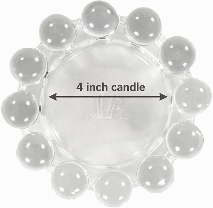 Alice Lane Original Bubble Candle Dish Large – Chic Clear Glass Candle Dish for Home Decor – Decorative Modern Candle Holder for Small Candles & Diffusers