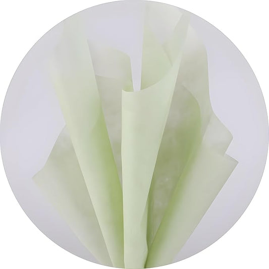 96 Sheets Tissue Flower Wrapping Paper Cotton Wrapping Flower Paper Withdrawable Lining Paper Non-woven Waterproof Floral Bouquet Wraps For Florist Packaging Arrangement (Green)