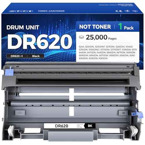DR620 Drum Unit 1 Pack (Not Toner) Replacement for Brother DR-520 DR-620 Imaging Drum Kit Compatible with HL-5340D 5370DW 5370DWT 5380DN DCP-8060 8080DN 8085DN MFC-8480DN 8680DN 8690DW 8890DW Printer