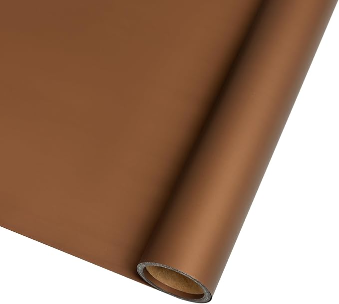 KIMHOME Korean Retro Packaging Waterproof Flower Wrapping Paper Gift Wrapping Flower Shop Bouquet Supplies Roll 22 Inch x 32.8 ft (Brown 03)