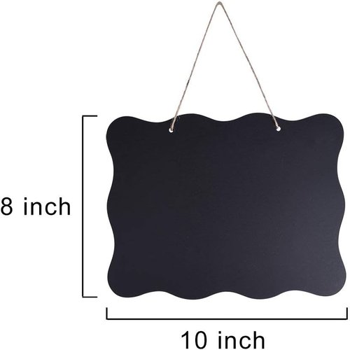 AUSTOR Chalkboard Sign - 8x10 Inch Double-Sided Erasable Message Board with Hanging String & Cloth