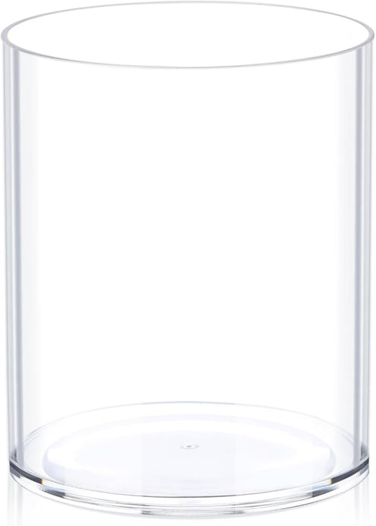 JYPS Acrylic Round Vase, Clear, Modern, 6x6x8 Inches, Perfect for Flowers, Weddings, and Home Decor