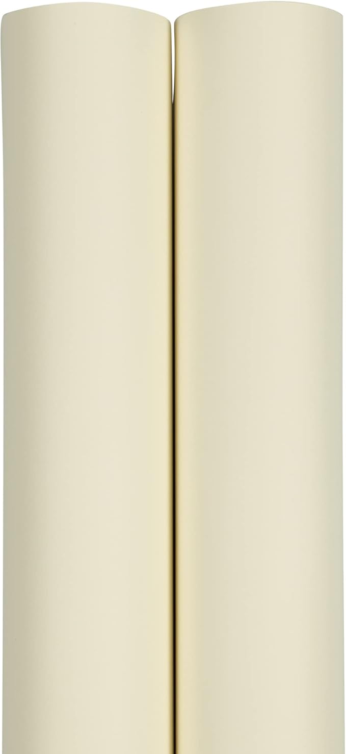 JAM Paper Gift Wrap - Matte Wrapping Paper - 50 Sq Ft Total (30 in x 10 Ft Each) - Matte Ivory - 2 Rolls/Pack