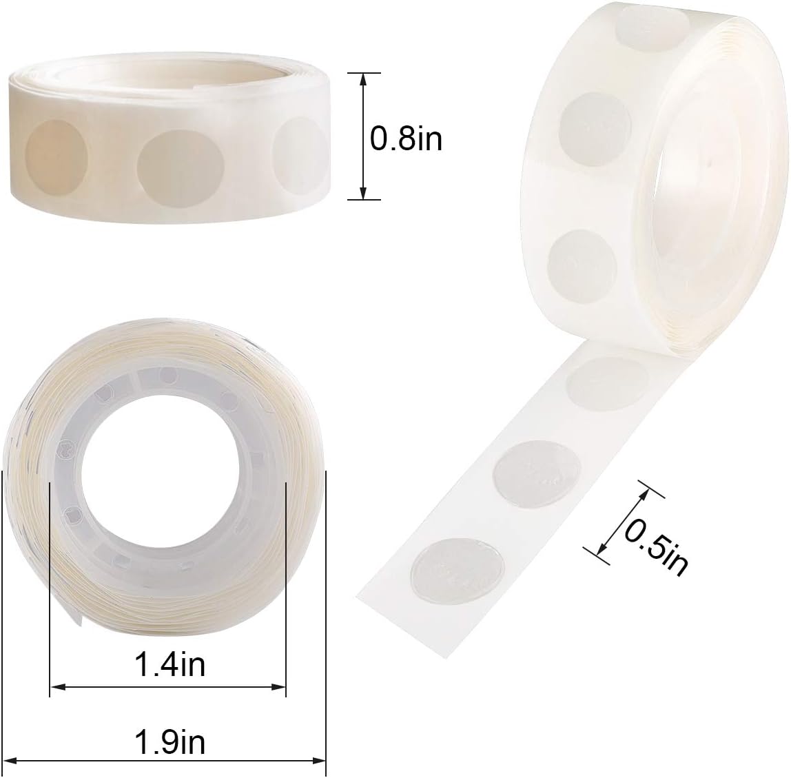 Skiennix Clear Balloon Glue Points - 1000 Removable Double-Sided Adhesive Dots for Crafts & Decorations