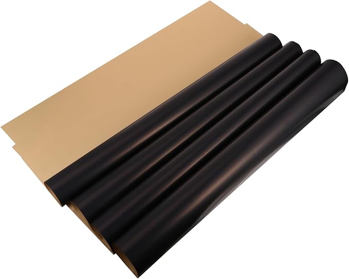 UTHCLO 20Pcs Decorative Wrapping Paper Double-Sided Floral Bouquet Packaging Paper for DIY Crafts Flowers Black and Gold