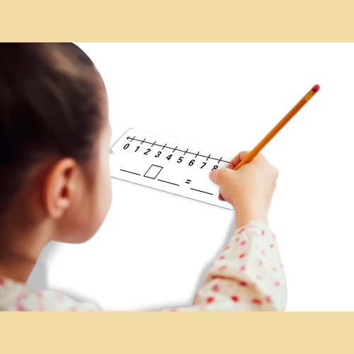 Dry Erase Number Line Board by [Brand Name] - Double-Sided Math Tool for Students | Durable 12 x 4 Inch, 0-10 & 0-20
