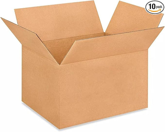 IDL Packaging - B-12128-10 Medium Corrugated Shipping Boxes 12"L x 12”W x 8"H (Pack of 10) - Excellent Choice of Strong Packing Boxes for USPS, UPS, FedEx Shipping