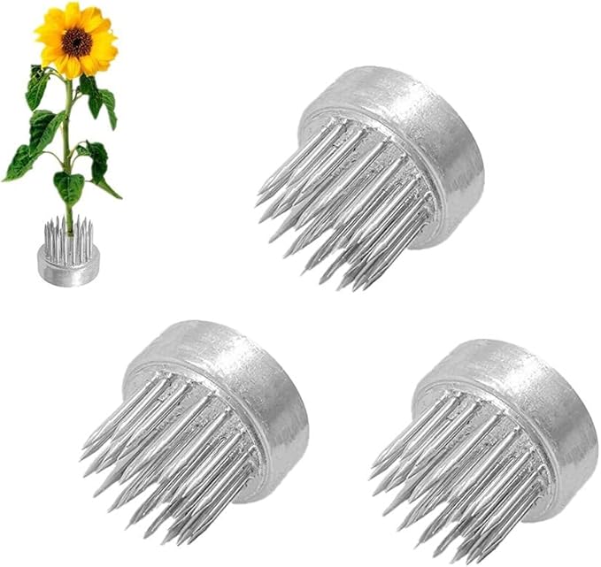 Kenzan Floral Frog 23mm/0.9inch Diameter Ikebana Flower Arranger Holder Stainless Steel Pin for Small Vase (3Pcs)