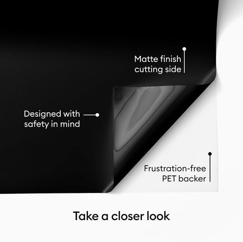 Cricut Permanent Vinyl - Matte Black Crafting Material | 12in x 20ft Roll for Easy Application