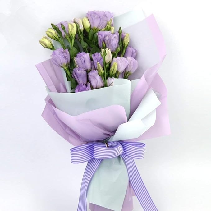 Korean Style Flower Wrapping Paper Floral Bouquet Wraps Gift Packaging Florist Supplies 20 Counts (Light peach)