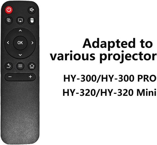 HY320 Universal Replacement Remote Control - Compatible with Magcubic, Xgody, Aubor Projectors | Infrared IR Remote with Easy Access Buttons