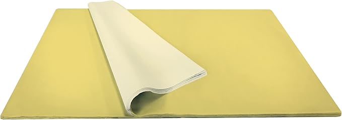 Jillson Roberts Bulk 20 x 30 Inches Recycled Tissue, Yellow, 480 Unfolded Sheets (BFT12)
