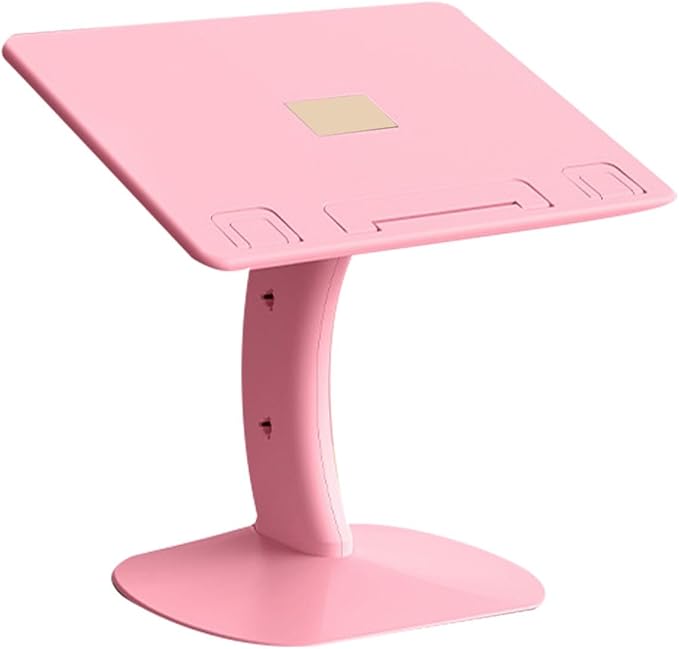 HURRISE Car Seat Tray Table, Portable Lap Desk for Laptop Tablet Book Food with Angle 0-60 Degree 4 Gears, for Front Rear Passenger Driver Seat Car Travel Camping (Pink)