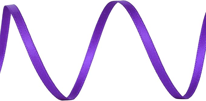YAMA Purple Double Faced Satin Ribbon 1/8 Inch 100 Yards Ribbon for Gift Wrapping Crafts Hair Bows Wedding Party Decoration