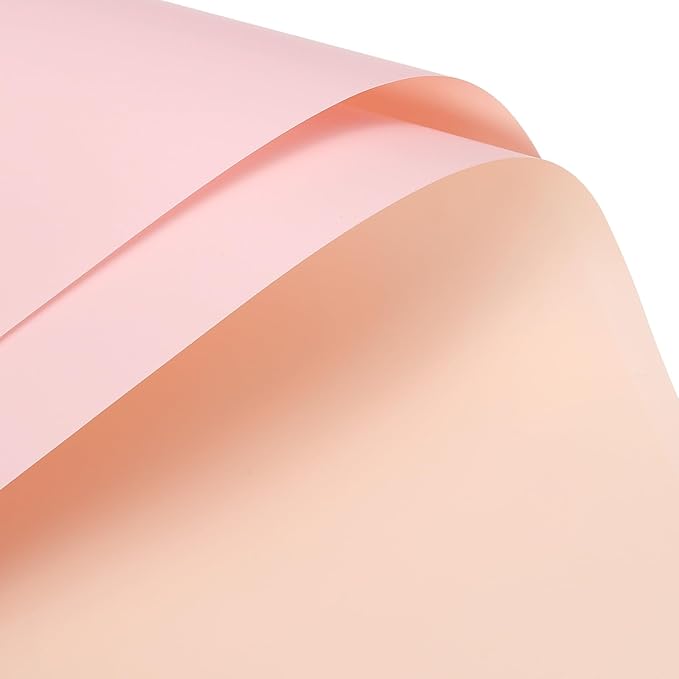 MECCANIXITY 20 Pcs Double Sided Color Flower Wrapping Paper Pink 22.8"x22.8" Waterproof for Florist Bouquet Supplies, DIY Crafts, Gift Box Packaging