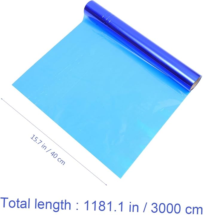 NOLITOY Colored Cellophane Wrap Roll for Flower Wrapping and Packaging Cut Transparent Packing Film for Bouquets Baskets and Craft Decoration Blue Tone