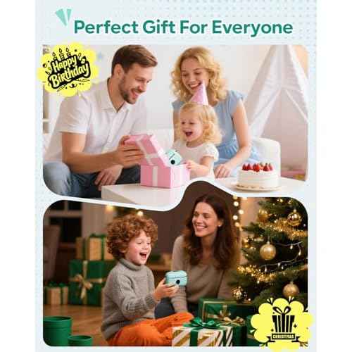 Sticker Maker for Kids, Mini Sticker Printer Printpod Pocket Portable Thermal Printer with 6-Roll Paper, Bluetooth Inkless Sticker Maker Machine for Gift, School Essentials, DIY Scrapbook, Note Taking