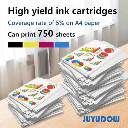 LC404 Ink Cartridges for Brother Printer, 4-Color Pack (Black/Cyan/Magenta/Yellow) High Yield 750 Pages, LC404XL Replacement for Brother MFC-J1205W MFC-J1215W, Smart Chip, No Leakage