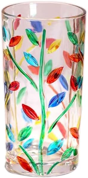 Hand Painted Colorful Glass Vase