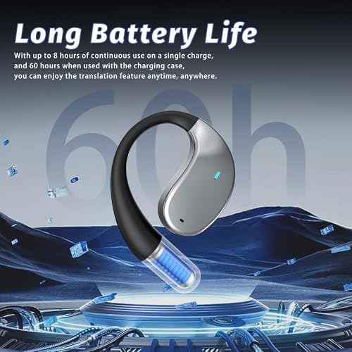 Translation Earbuds Real Time, 3-in-1 AI Translator Earbuds with 144 Languages, OWS Open-Ear Translation Device, 60h Long Life and HiFi Sound, fit iOS and Android, Suitable for Travel Learning