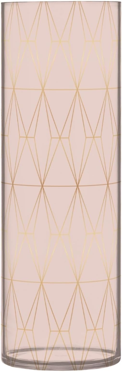 Vase Plastic Vase Elegant Cylinder Flower Vase Shatterproof Decorative Centerpiece for Home Table Office Weddings Events (11.8 x 3.9 in)