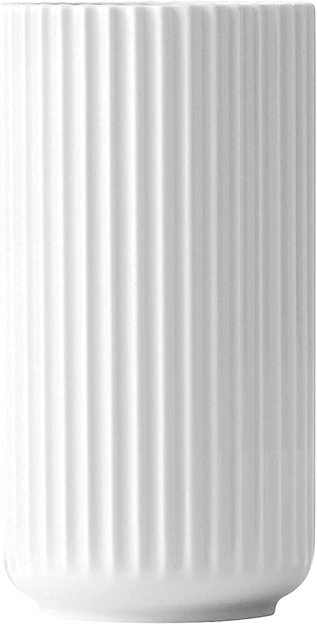Lyngby Porcelain Vase, White, 9.8" H x 5.9" D, Designed by Karakter Copenhagen, Gift Box Included