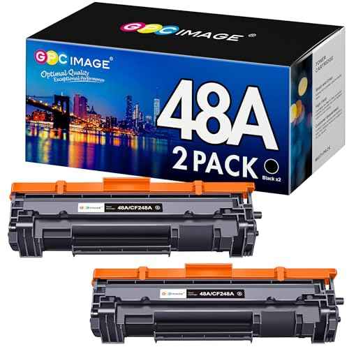 GPC Image 48A Toner Cartridge Replacement for 48A Toner Cartridge Black CF248A Compatible for Pro M15w M29w M30w M31w MFP M28w M16w Printer Toner, 2 Pack