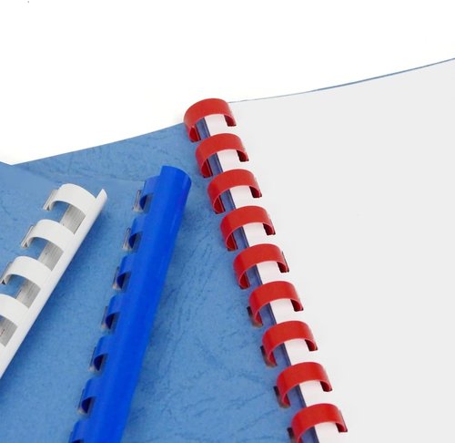 Rayson Binding Combs - 3/8in 19-Ring Plastic Spines | 55-Sheet Capacity, Colorful, Box of 100