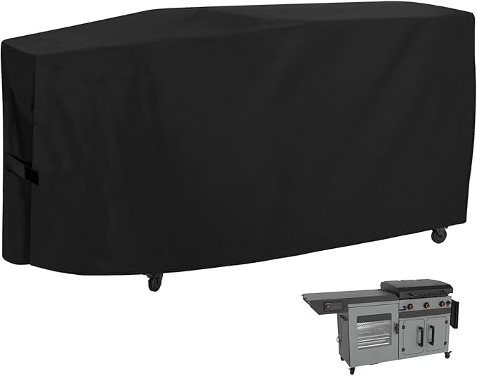 ZJYWSCH Griddle Cover for Blackstone Bronco 28" XL 3 Burner Griddle Vertical Pellet Smoker Combo 2415, Heavy Duty Waterproof for Blackstone Bronco 28 inch XL Combo Griddle