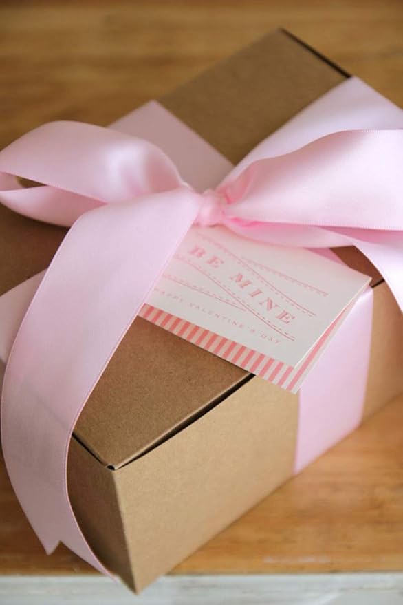 YAMA Double Face Satin Ribbon - 2 Inch 25 Yards for Gift Wrapping Ribbons Roll, Pink