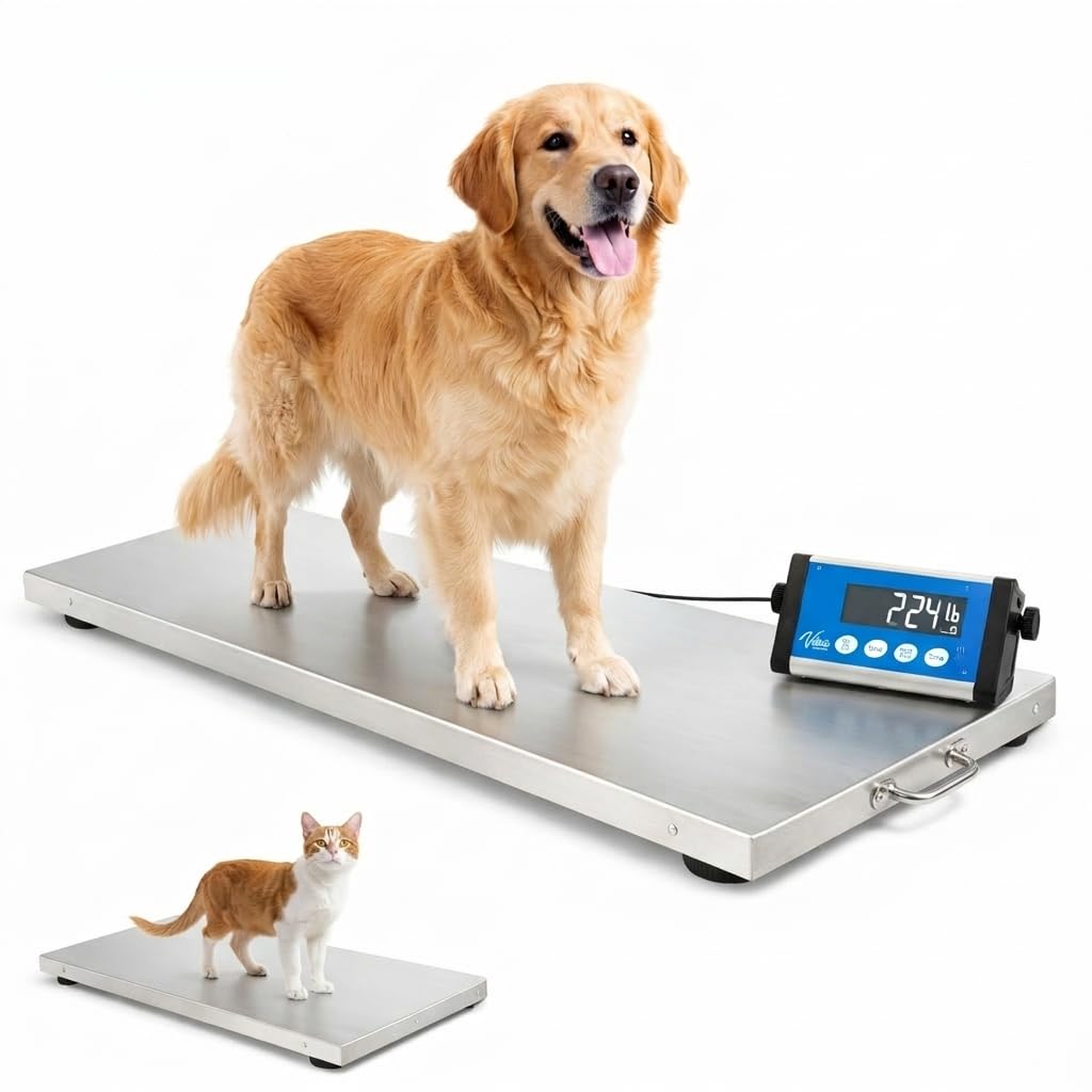 Veterinary Scale - Large Animal Digital Livestock Scale with 660 lbs Capacity | 44.09L x 20.47W x 1.77H