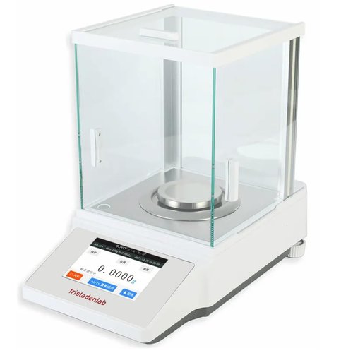 Fristaden Lab Analytical Balance - 220 g × 0.0001 g Precision Scale | Auto-Calibration, Glass Shield, RS-232 Data