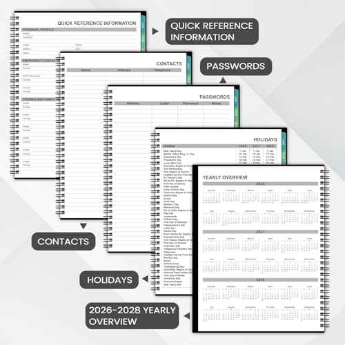 2026 Monthly Planner - 2026 Planner/Calendar, JAN 2026 - DEC 2026, Monthly Planners with Colorful Tabs, Planners for Daily Organizing - Waterproof Cover (8" x10", Notes Pages, Black)