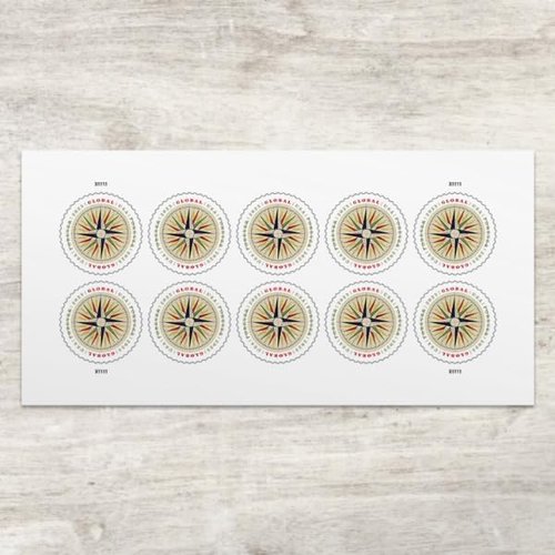 Global Forever U.S. Postage Stamps - Sheet of 10 High-Quality Stamps for All Your Mailing Needs