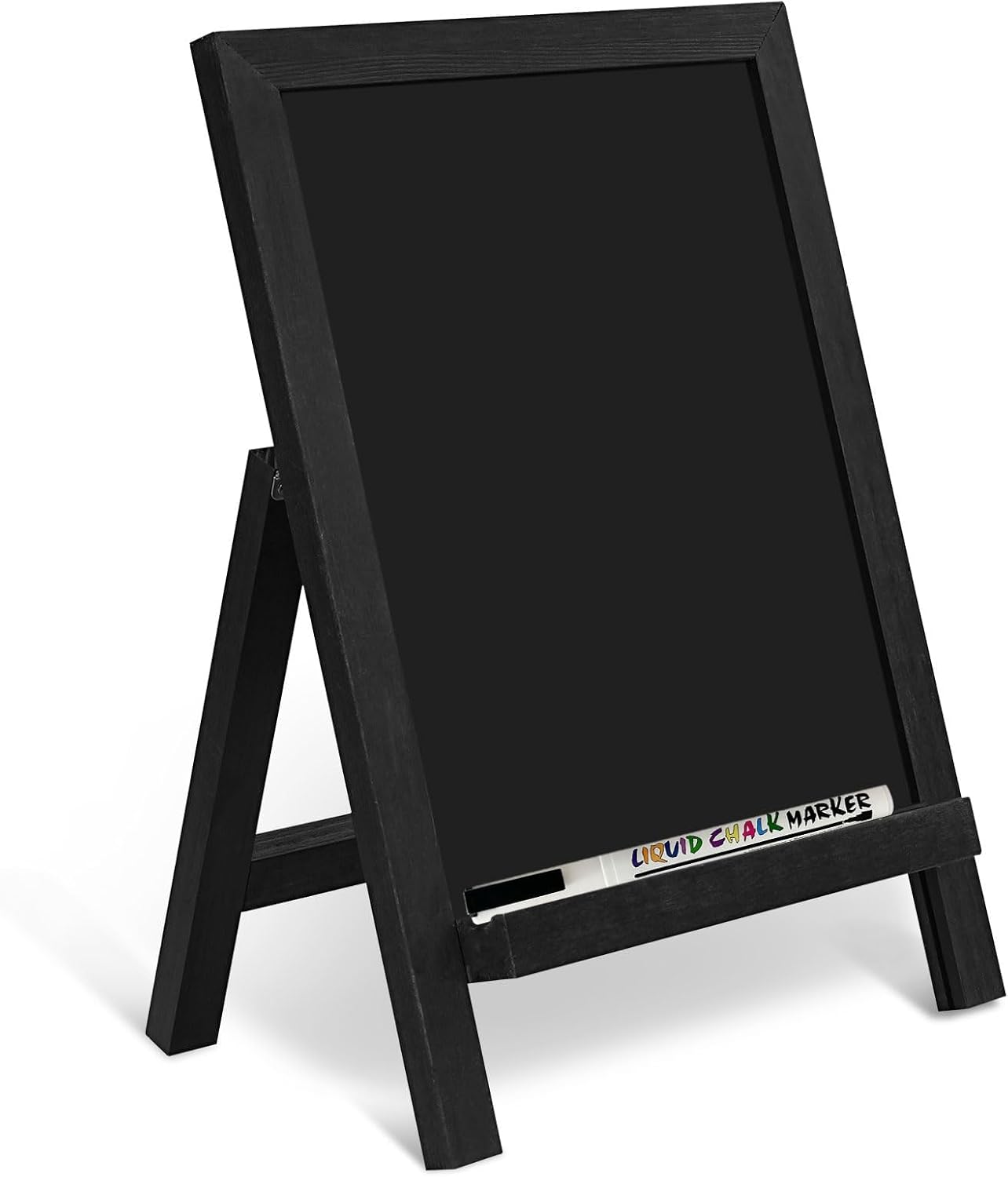 4 THOUGHT Mini Chalkboard Signs - 9.5" x 14" Magnetic Tabletop Menu Board with Wooden Frame for Kitchen & Cafe