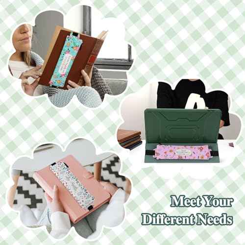 MoKo Elastic Pen Holder for Notebook, 4 Pieces PU Leather Pencil Case with Adjustable Band, Stationery School Supplies Zipper Bag for Planners, Journals, Book