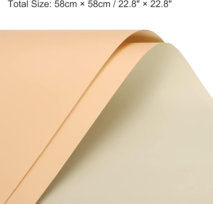 MECCANIXITY 10 Pcs Double Sided Color Flower Wrapping Paper Melon+Cool Brown 22.8"x22.8" Waterproof for Florist Bouquet Supplies, DIY Crafts, Gift Box Packaging