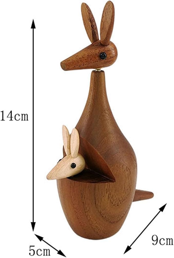 Fenteer Wooden Bird Wall Figurine Animal Statue Decorative Ornament Wooden Crafts Made from Wood Suitable for Home Decoration Gift Giving Par