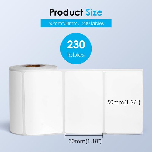 KNAON Thermal Sticker Labels - Waterproof & Oil-Proof Self-Adhesive | 2 Rolls (230 Labels Each) 1.97'' x 1.18''