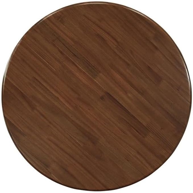 East West Furniture ANT-AWA-TP Antique Modern Kitchen Table - a Round Dining Table Top with Pedestal Base, 36x36 Inch, Walnut