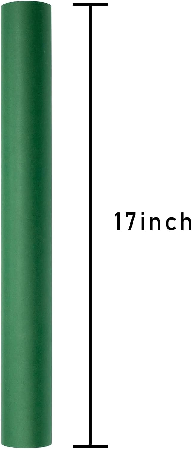Retrify Green Kraft Packing Paper - 17 Inches x 32.8 Feet Art Craft Paper for Birthday Christmas Gift Wrapping, Bulletin Board, Table Runner, Wall Coverings Decoration
