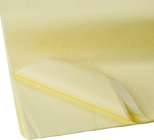 Jillson Roberts Bulk 20 x 30 Inches Recycled Tissue, Pastel Yellow, 480 Unfolded Sheets (BFT43)
