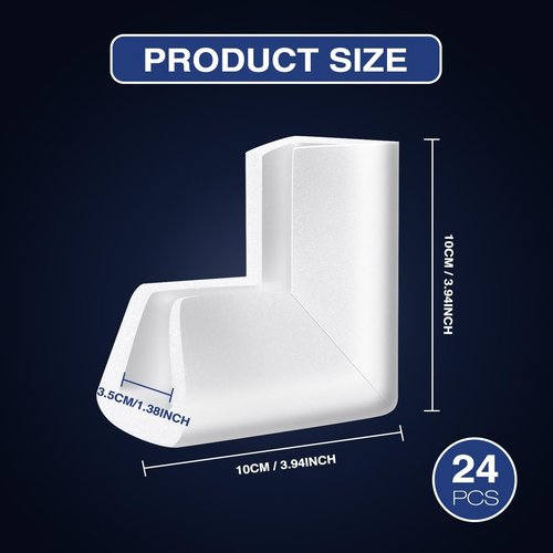 Regine Switzerland 24Pcs Edge Foam Protection Corners - Safe Packing Foam for TV Frames & Mirrors