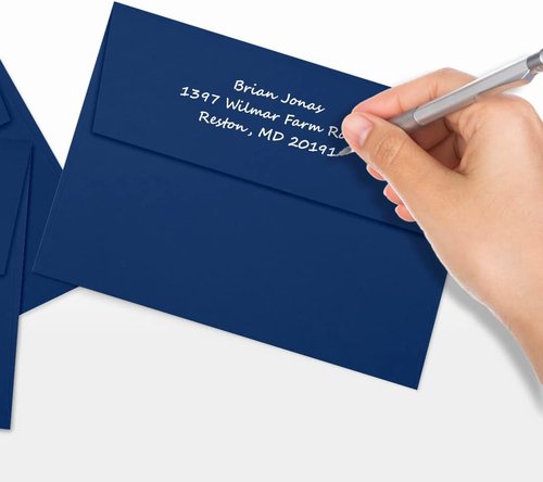 LUXPaper A7 Invitation Envelopes - Peel & Press | Navy Blue | 5 1/4" x 7 1/4" | 80lb Text | 250 Count